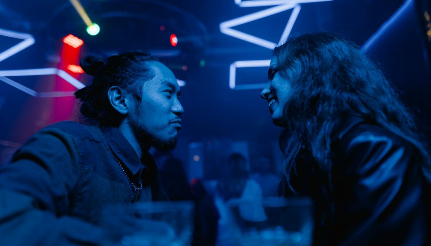Man and Woman Looking at Each Other