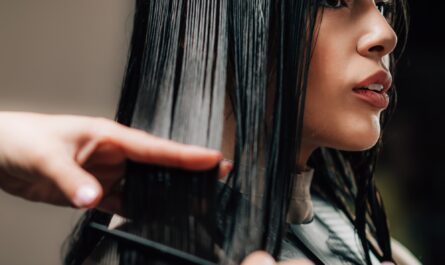 Hair Cutting in Hairdresser Salon