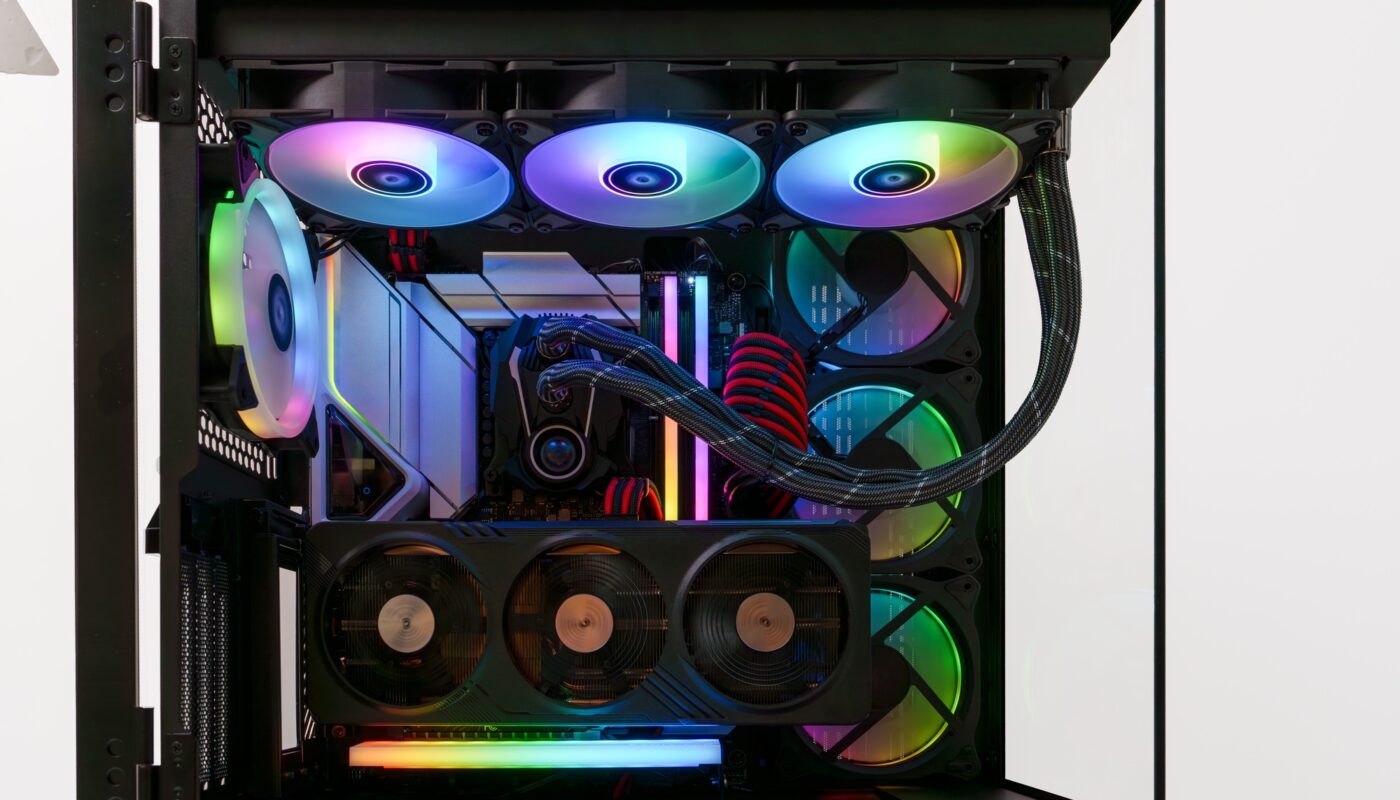 Showcase of a Custom Gaming Computer Build with Rainbow LED Lighting